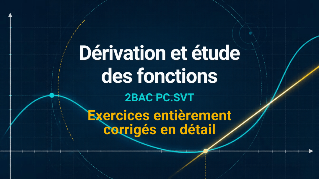 Dérivation et Étude des Fonctions: Exercices 2 Bac PC SVT