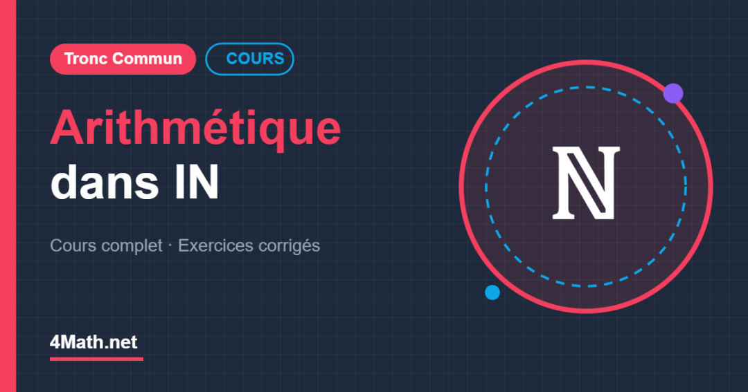 Cours Arithmétique dans IN Tronc Commun
