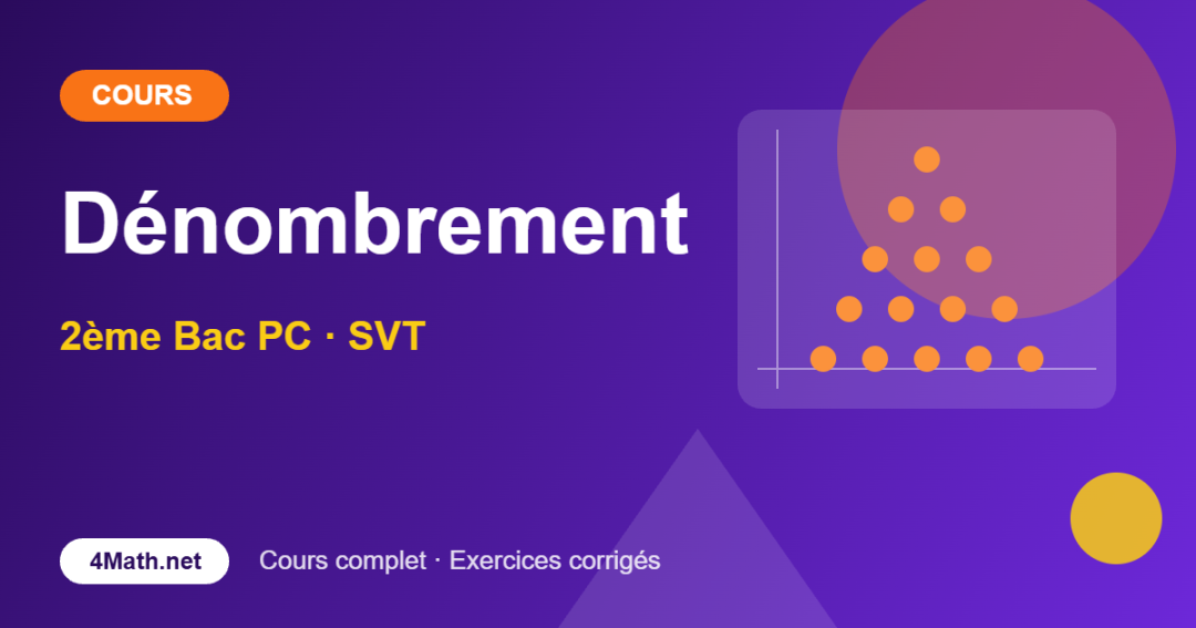 Cours de dénombrement 2ème Bac PC-SVT