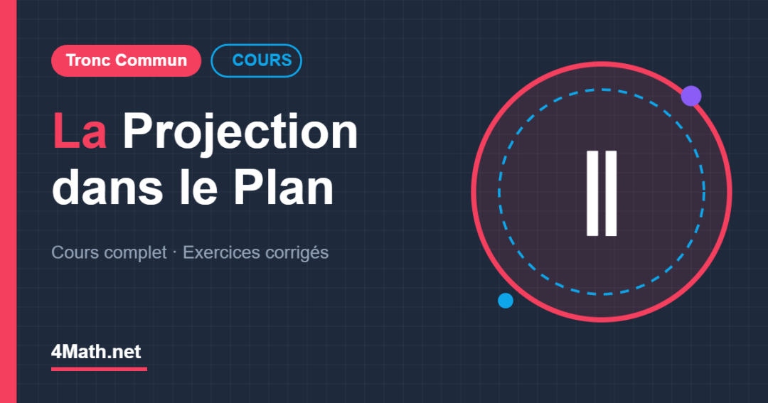 Cours La projection dans le plan Tronc Commun