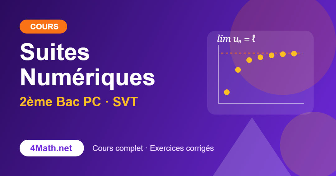 cours les suites numériques 2bac pc